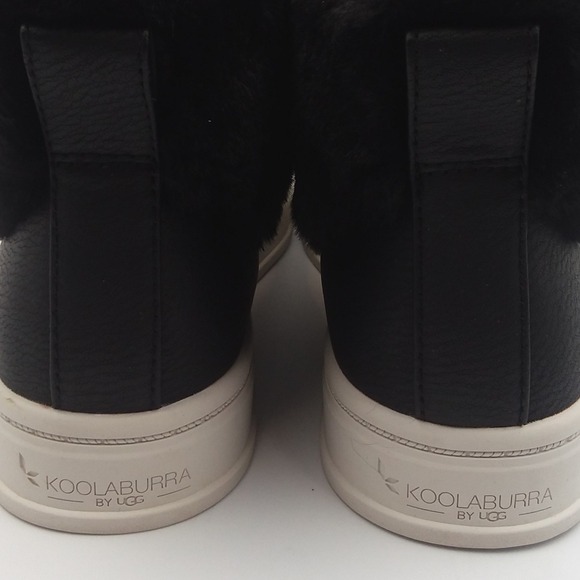 Koolaburra by UGG Sundell Fuzz Chukka Women's 10 Black High Top Sneakers Lace Up - Picture 9 of 9
